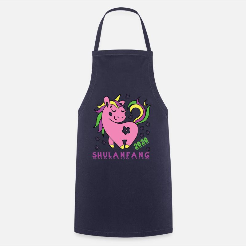 Schulanfang Einschulung Mädchen Geschenk TShirt - Kochschürze - Navy