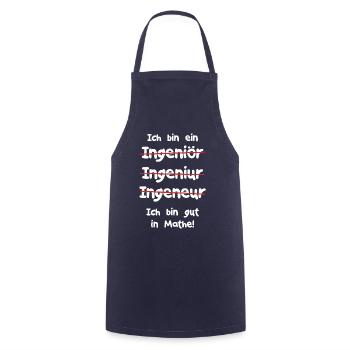 Ingenieure sind gut in Mathe - Kochschürze - Navy - Vorne - AI Model Male 185 dark (185cm)