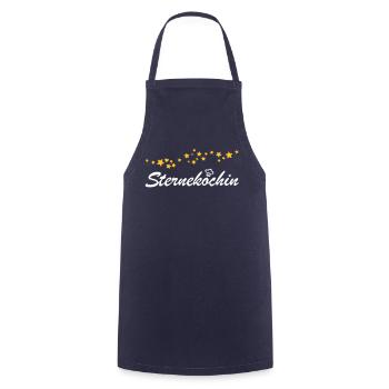Koch kochen Köchin Sternekoch essen Sternchen - Kochschürze - Navy - Vorne - AI Model Male 185 dark (185cm)