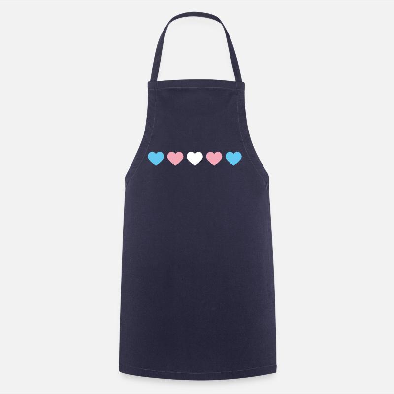 Trans-Heart || LGBT transgender - Cooking Apron - navy