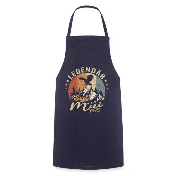 May 1975 Born in May 1975 Jubilee - Cooking Apron - navy - Front - AI Model Male 185 dark (185cm)