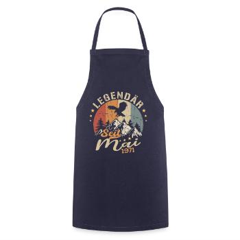 May 1971 Born in May 1971 Jubilee - Cooking Apron - navy - Front - AI Model Male 185 dark (185cm)