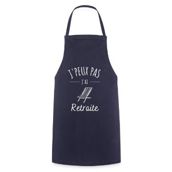 j'peux pas j'ai retraite cadeau pot de départ - Tablier de cuisine - marine - Devant - AI Model Male 185 dark (185cm)