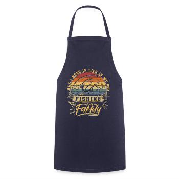 Fishing with the Angler Family Love - Cooking Apron - navy - Front - AI Model Male 185 dark (185cm)