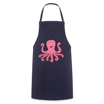 Oktopus - Kochschürze - Navy - Vorne - AI Model Male 185 dark (185cm)