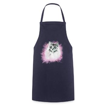 persian cat,siamese cat,cat,white cat, graffiti - Cooking Apron - navy - Front - AI Model Male 185 dark (185cm)