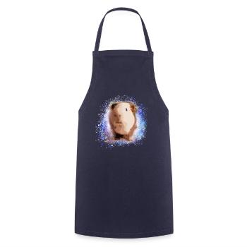 guinea pig, graffiti,painting,green,blue - Cooking Apron - navy - Front - AI Model Male 185 dark (185cm)