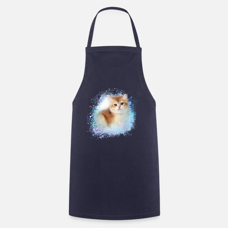chaton, chaton, chaton, graffiti, peinture - Tablier de cuisine - marine