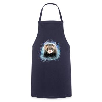 ferrets,blue,graffiti,iltis - Cooking Apron - navy - Front - AI Model Male 185 dark (185cm)