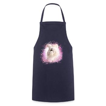 lapin angora, lapin, graffiti, rose, lapin - Tablier de cuisine - marine - Devant - AI Model Male 185 dark (185cm)
