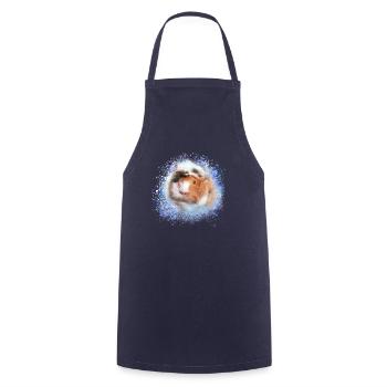 cochons d’Inde, graffitis, cochons d’Inde rosette - Tablier de cuisine - marine - Devant - AI Model Male 185 dark (185cm)