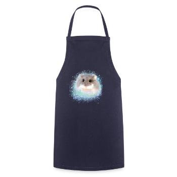 hamster nain, hamster, brun, graffiti, peinture - Tablier de cuisine - marine - Devant - AI Model Male 185 dark (185cm)