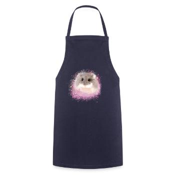 zwerghamster,hamster,pink,graffiti,malerei - Kochschürze - Navy - Vorne - AI Model Male 185 dark (185cm)