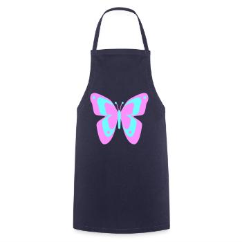 Schmetterling Falter Insekten Frühling Sommer bunt - Kochschürze - Navy - Vorne - AI Model Male 185 dark (185cm)