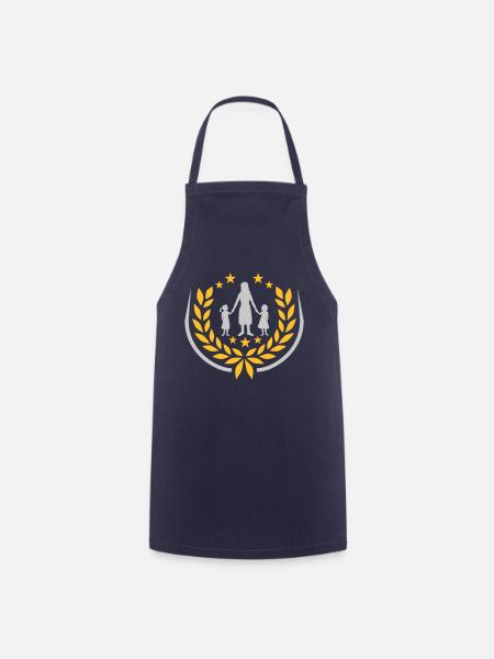2 Töchter Mutter Lorbeerkranz - Kochschürze - Navy
