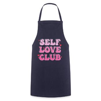 self love club 2 - Kochschürze - Navy - Vorne - AI Model Male 185 dark (185cm)