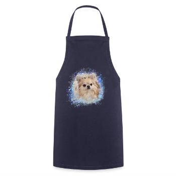 Chihuahua, ,dog,blue,painting,colorful,graffiti - Cooking Apron - navy - Front - AI Model Male 185 dark (185cm)