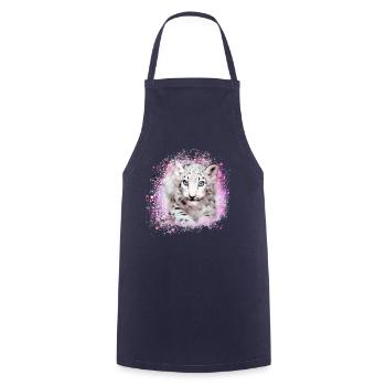 tigerbaby,tiger,rosa,graffiti,malerei - Kochschürze - Navy - Vorne - AI Model Male 185 dark (185cm)