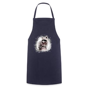 waschbär,bär,graffiti,malerei,beige - Kochschürze - Navy - Vorne - AI Model Male 185 dark (185cm)