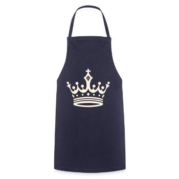 Krone der Eleganz - Kochschürze - Navy - Vorne - AI Model Male 185 dark (185cm)