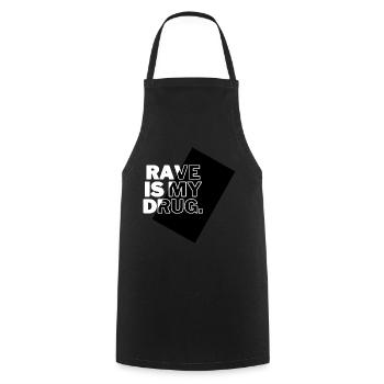 Rave is my drug - Tablier de cuisine - noir - Devant - AI Model Male 185 dark (185cm)