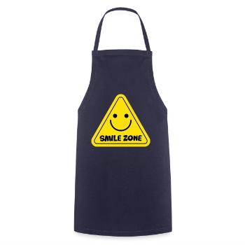 Smile Zone Happy Yellow Aesthetic Summer Sunshine - Cooking Apron - navy - Front - AI Model Male 185 dark (185cm)