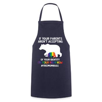 Free Mom Hugs LGBT Pride Quote Mama Bear - Kochschürze - Navy - Vorne - AI Model Male 185 dark (185cm)