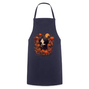 Spooky Girl Halloween - Cooking Apron - navy - Front - AI Model Male 185 dark (185cm)
