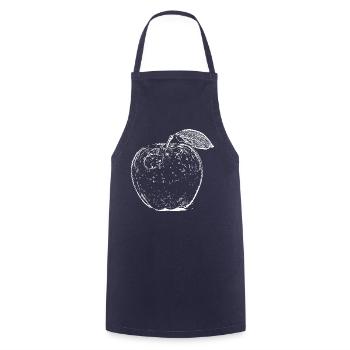Apple Fruit Hand Drawn - Cooking Apron - navy - Front - AI Model Male 185 dark (185cm)