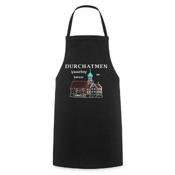 Wasserburg am Bodensee, Durchatmen, Germany - Cooking Apron - black - Front - AI Model Male 185 dark (185cm)