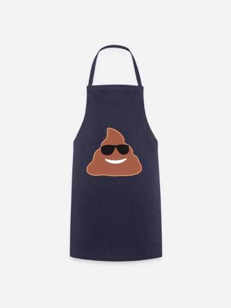 Shit, Emoji - Kochschürze - Navy