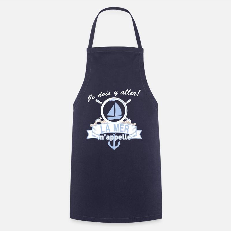 La mer m'appelle - Tablier de cuisine - marine