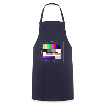 Testbild Fernsehen Bildschirm Sendeschluss Display - Kochschürze - Navy - Vorne - AI Model Male 185 dark (185cm)
