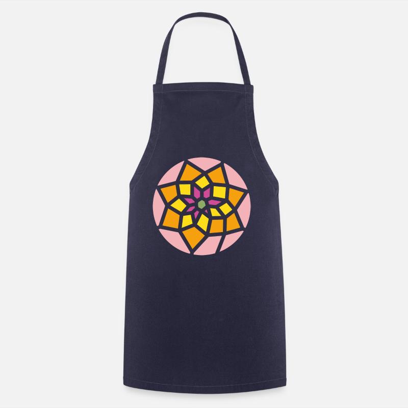 mandala - Tablier de cuisine - marine