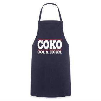 Dorfkinder Cola Korn Lustiger Spruch Geschenk COKO - Kochschürze - Navy - Vorne - AI Model Male 185 dark (185cm)