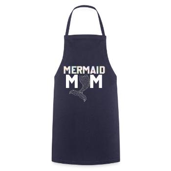 Mermaid Mom Mermaid Mama Saying - Cooking Apron - navy - Front - AI Model Male 185 dark (185cm)