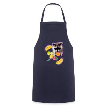 raton laveur, ours, graffiti, peinture, menthe, fruit - Tablier de cuisine - marine - Devant - AI Model Male 185 dark (185cm)