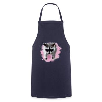 raccoon,bear,graffiti,painting,pink,fruit - Cooking Apron - navy - Front - AI Model Male 185 dark (185cm)