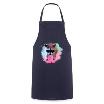 raccoon,bear,graffiti,painting,colorful,fruit - Cooking Apron - navy - Front - AI Model Male 185 dark (185cm)