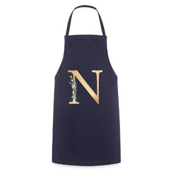 Customizable Monogram AN - Cooking Apron - navy - Front - AI Model Male 185 dark (185cm)