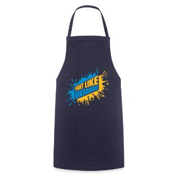 fight like ukrainians quote - Cooking Apron - navy - Front - AI Model Male 185 dark (185cm)