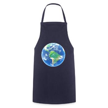 Planète Terre - Tablier de cuisine - marine - Devant - AI Model Male 185 dark (185cm)