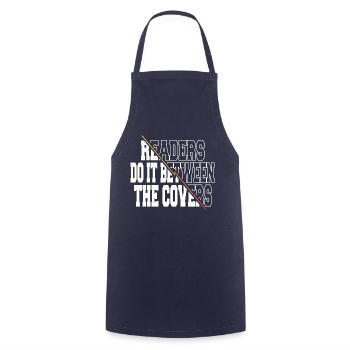 trucs livresques lecteurs citations de livres - Tablier de cuisine - marine - Devant - AI Model Male 185 dark (185cm)