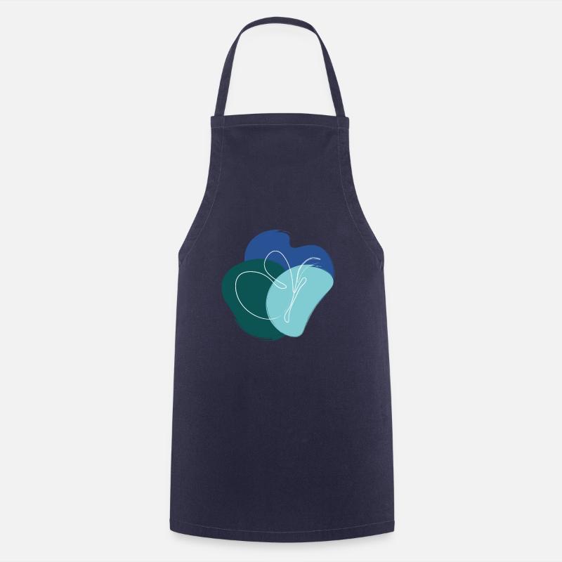 BUTTERFLY IN A STROKE - Cooking Apron - navy