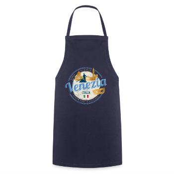 Venedig Gondoliere Italien Karneval Vintage - Kochschürze - Navy - Vorne - AI Model Male 185 dark (185cm)