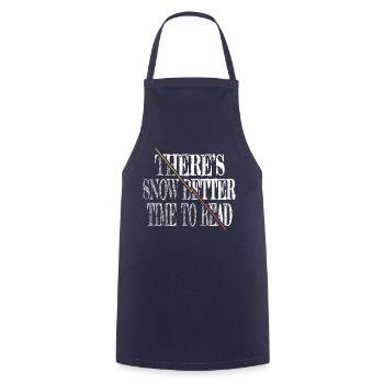 book reader lover book keeper gift funny - Kochschürze - Navy - Vorne - AI Model Male 185 dark (185cm)