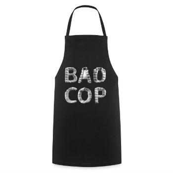 Bad Cop & Bulle & Polizist - Kochschürze - Schwarz - Vorne - AI Model Male 185 dark (185cm)