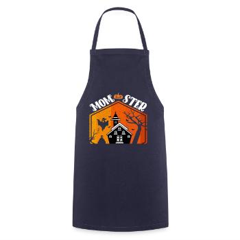 Momster Halloween - Cooking Apron - navy - Front - AI Model Male 185 dark (185cm)