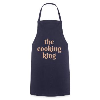 Le dicton Cooking King - Tablier de cuisine - marine - Devant - AI Model Male 185 dark (185cm)