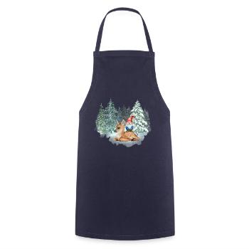 Secret Santa - Cooking Apron - navy - Front - AI Model Male 185 dark (185cm)